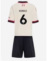 Liverpool Milos Kerkez #6 Venkovní dres pro děti 2025-26 Krátký Rukáv (+ trenýrky)